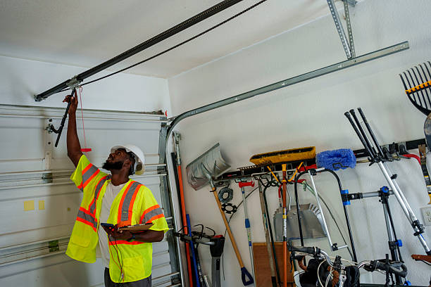 Professional Garage Door Panel Replacement technician working in Coeur d'Alene, ID